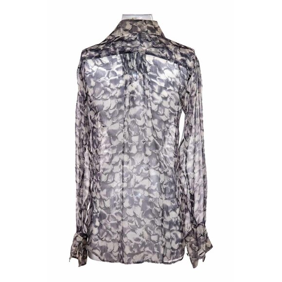 Yves Saint Laurent Rive Gauche Blouses 6 Grey - Picture 2 of 3